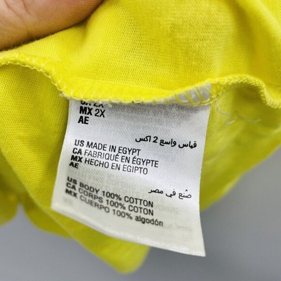 Style & Co Womens Plus Size 2X Short Sleeve Crew Neck T-Shirt Sunray Yellow 1368 - Picture 7 of 7